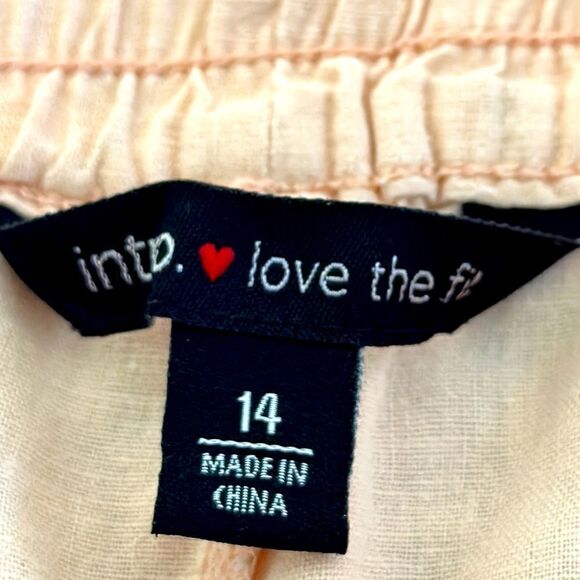 Linen Blend Pants Size 14 intro. Love The Fit Peach Color - Picture 10 of 12